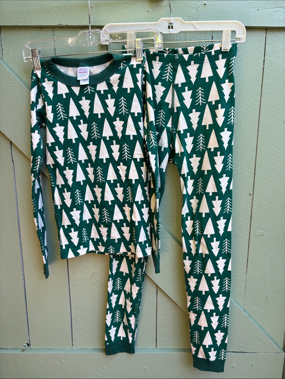Hanna Andersson Organic Cotton Tree-Print Pajama Set - Like new-size 12